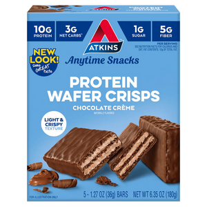 
                  
                    ATKINS Snack Wafer Chocolate Crème, 5packs(36G per bar)
                  
                